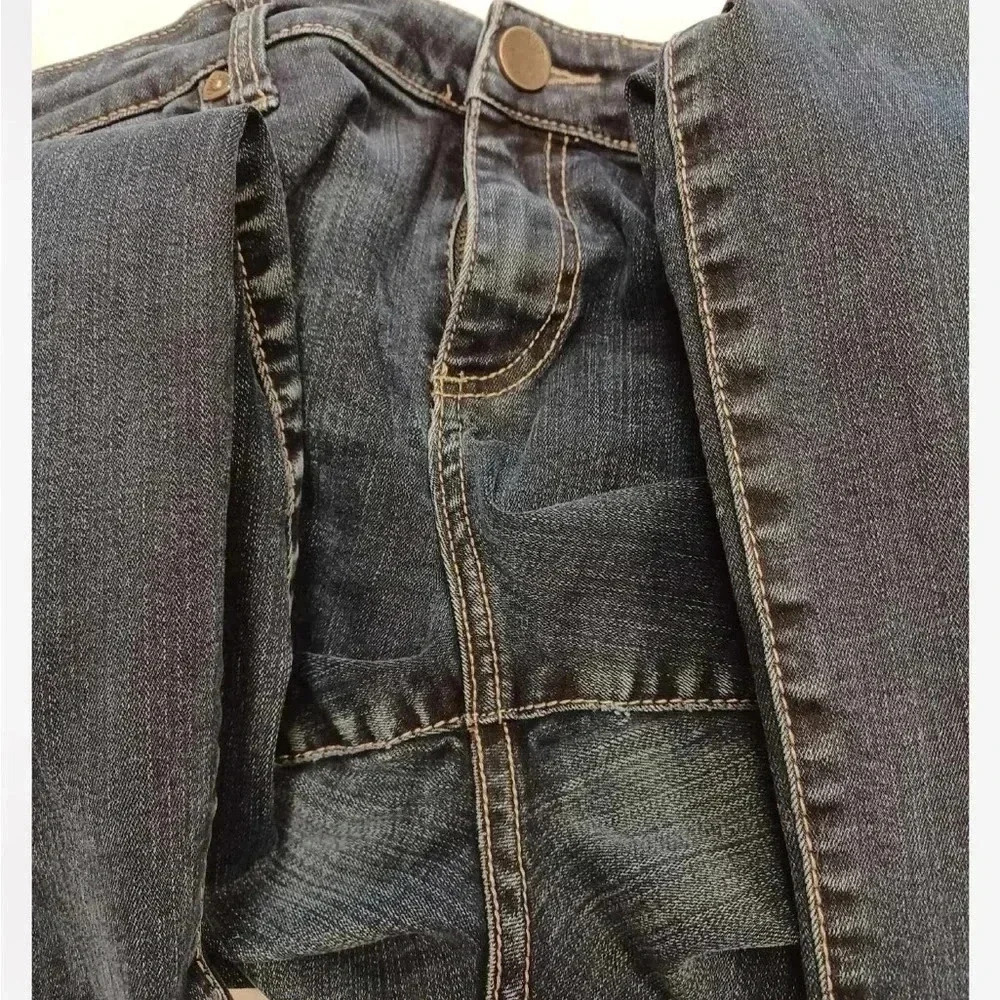 Kut From  The Kloth Skinny Dark Wash Raw Hem Size 12 - Picture 8 of 12
